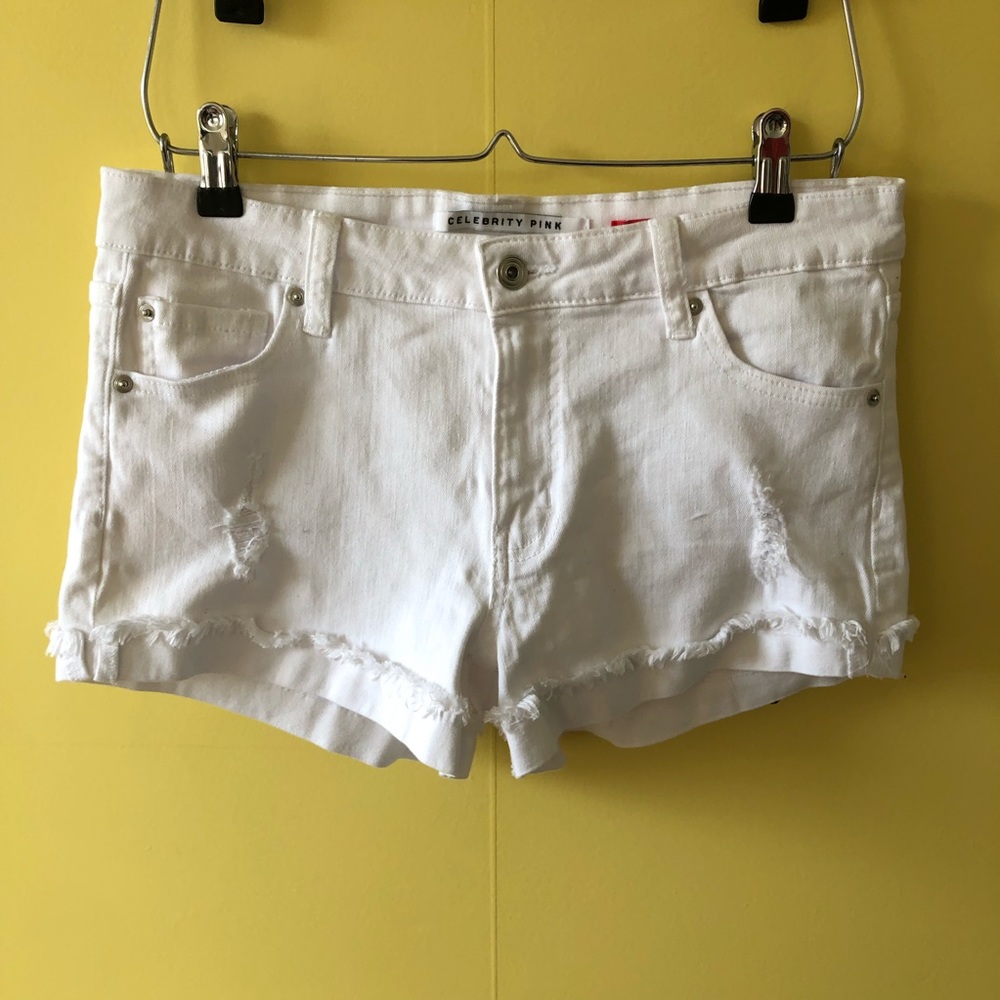 Celebrity Pink White Shorts